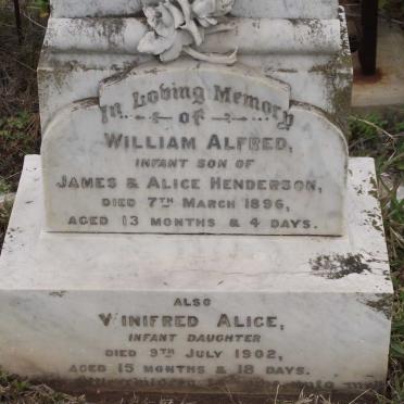 HENDERSON William Alfred -1896 :: HENDERSON Winifred Alice -1902
