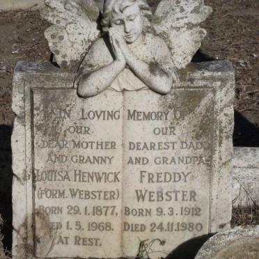 HENWICK Louisa formerly WEBSTER 1877-1968 :: WEBSTER Freddy 1912-1980 