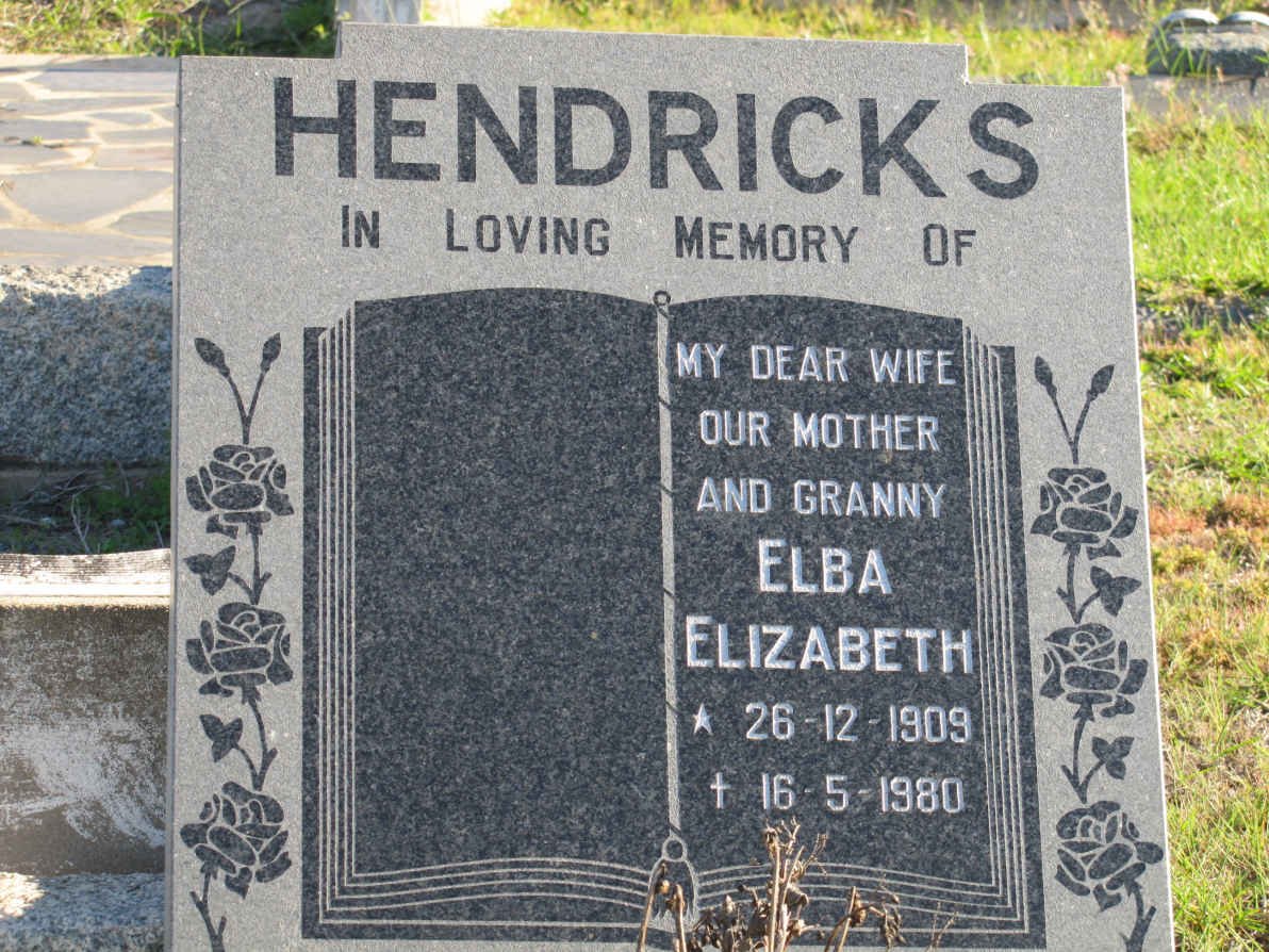 HENDRICKS Elba Elizabeth 1909-1980