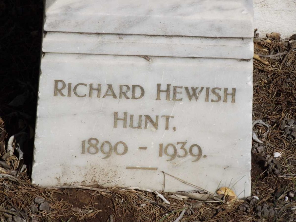 HUNT Richard Hewish 1890-1939