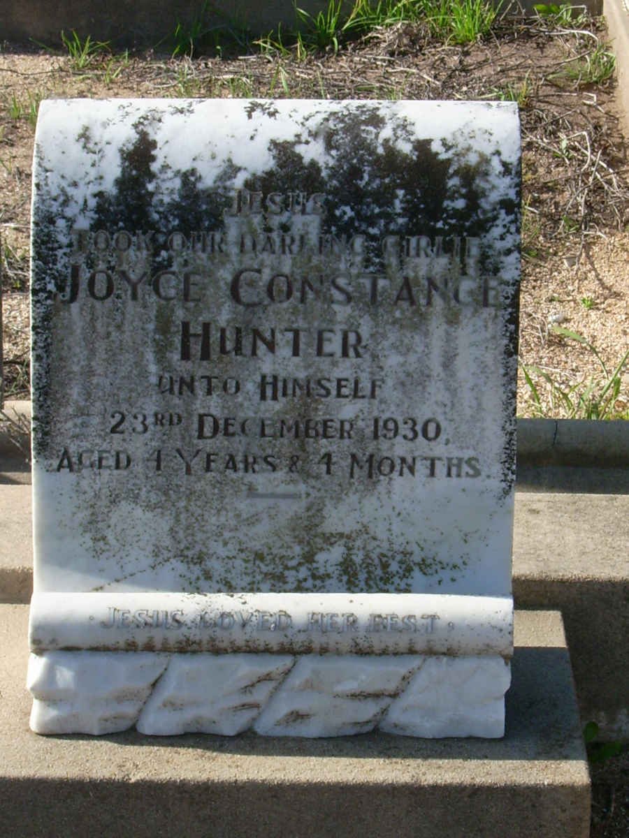 HUNTER Joyce Constance -1930