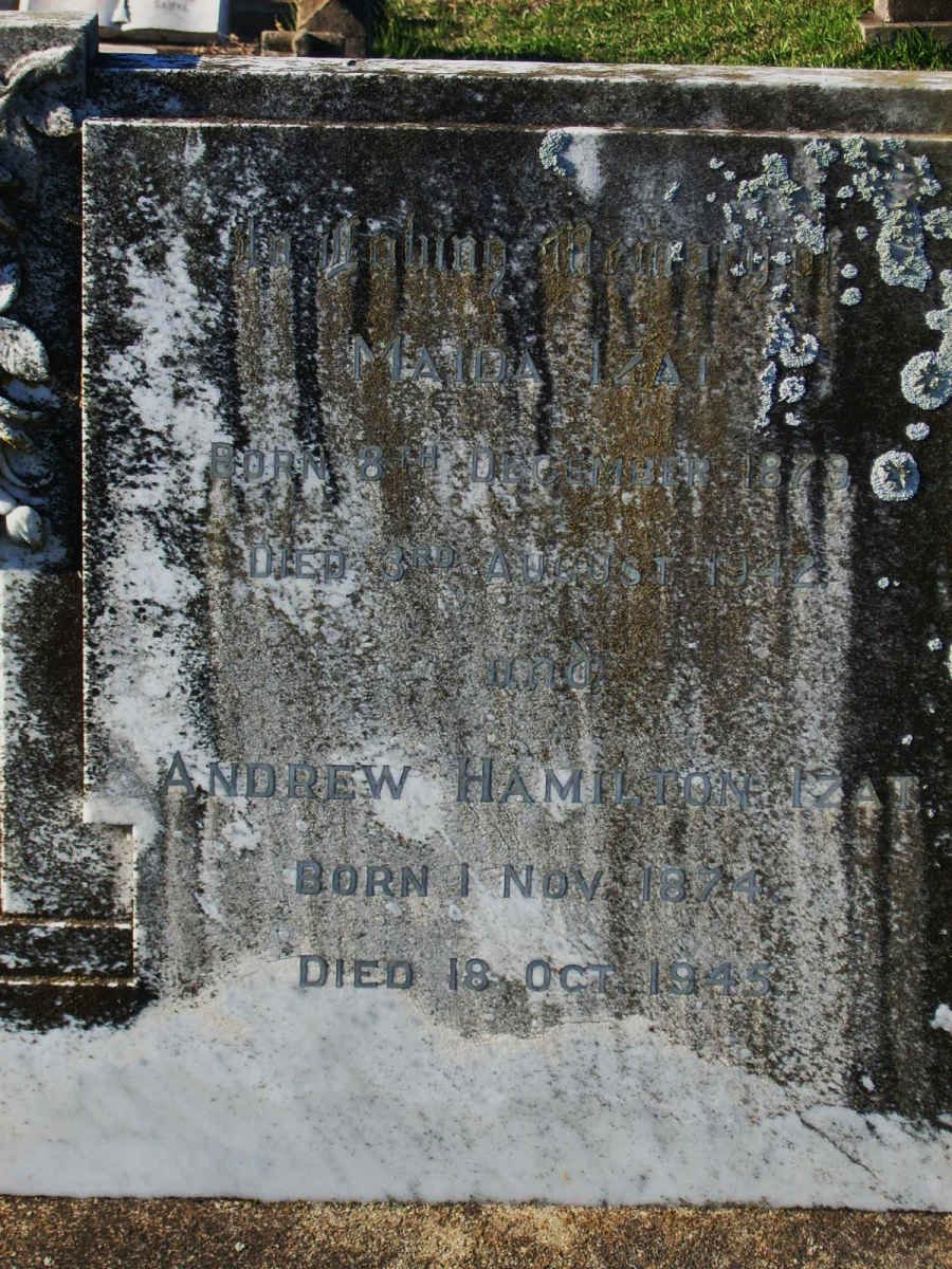 IZAT Andrew Hamilton 1874-1945 &amp; Maida 1879-1942