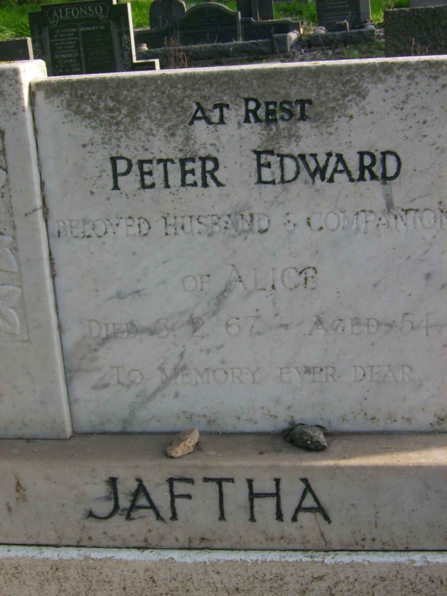 JAFTHA Peter Edward -1967
