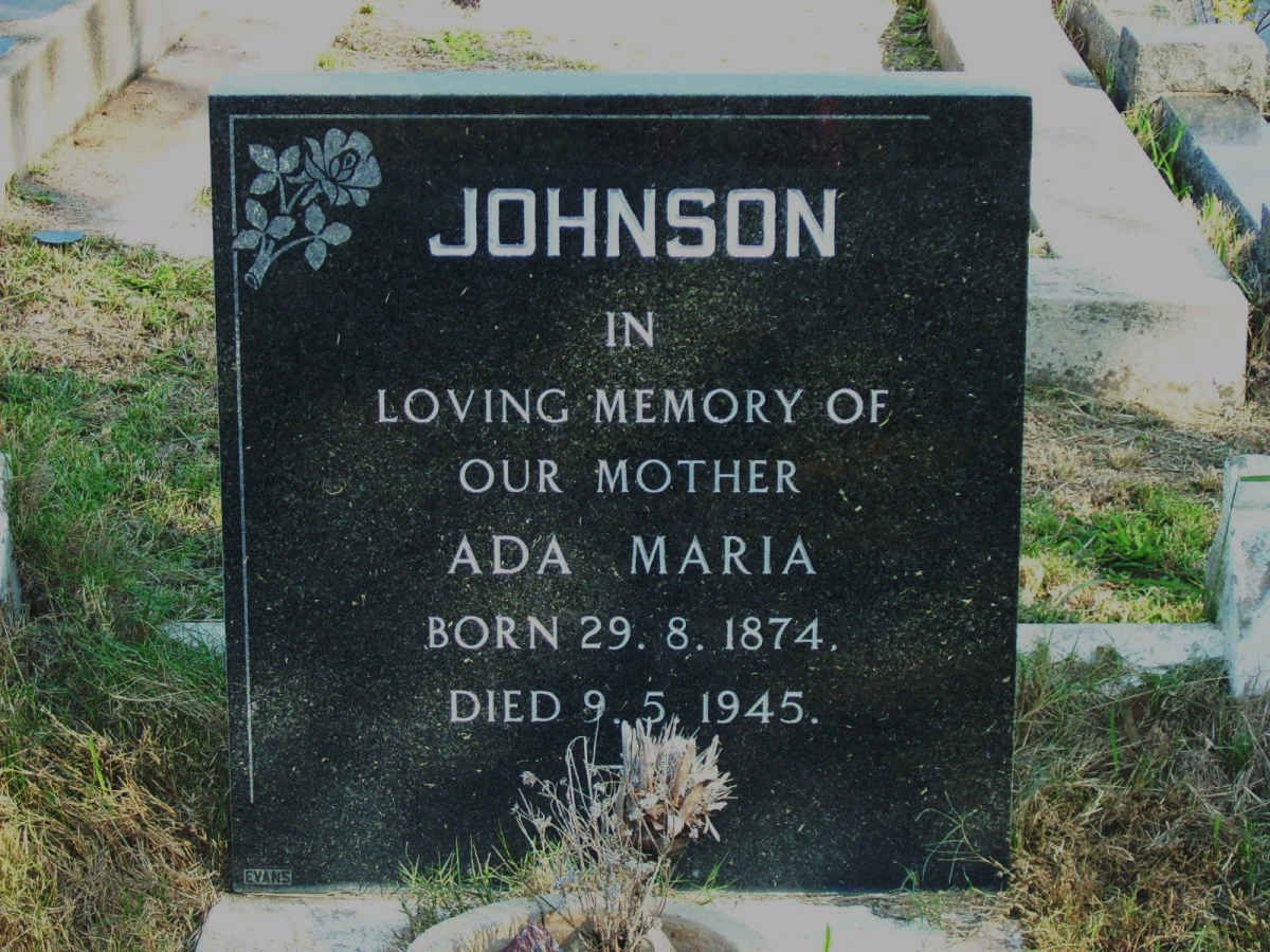 JOHNSON Ada Maria 1874-1945