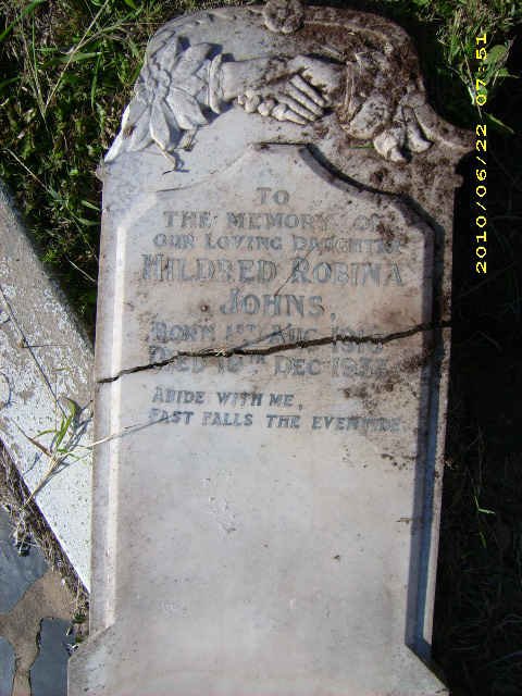 JOHNS Hildred Robina 1916-1933