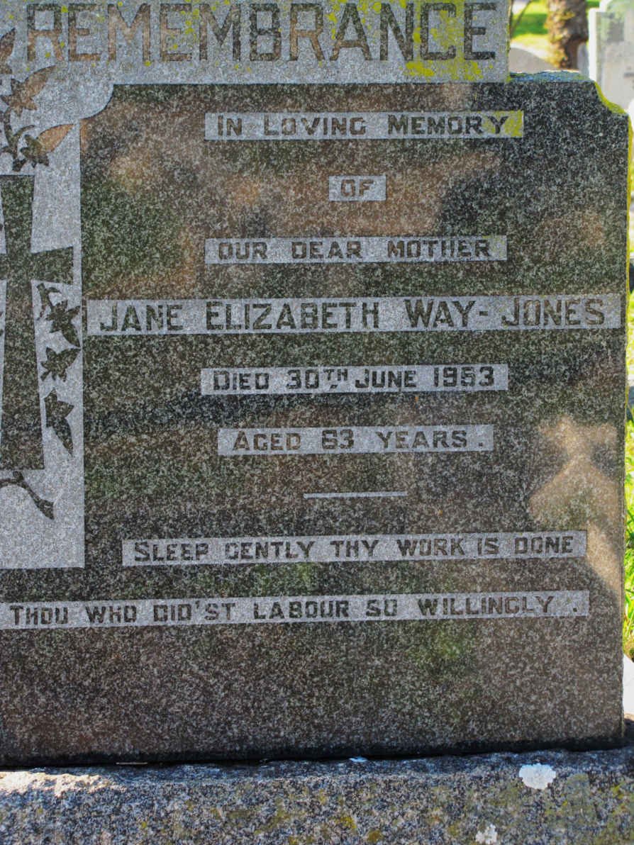 JONES Jane Elizabeth, Way -1953