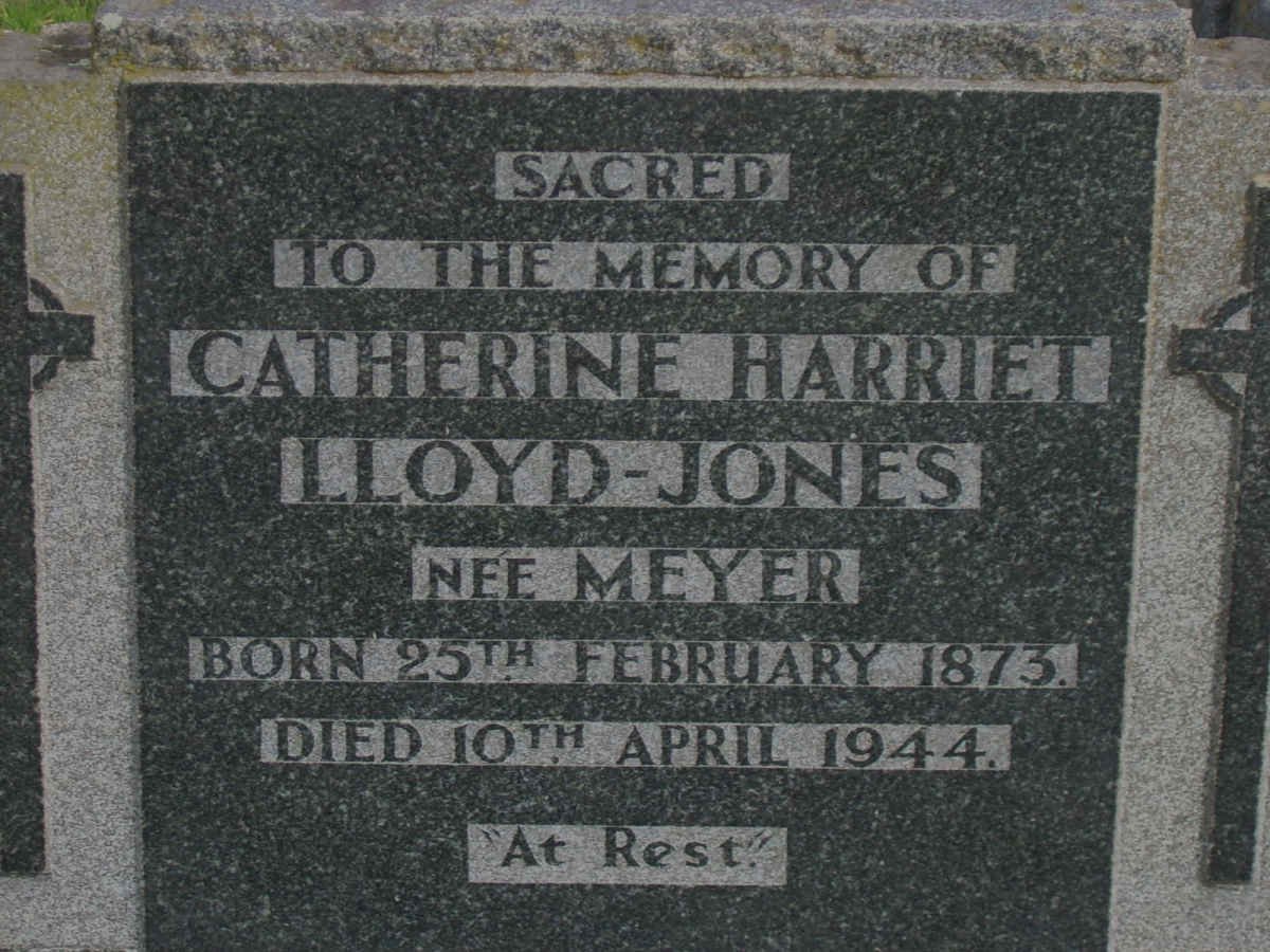 JONES Catherine Harriet, Lloyd nee MEYER 1873-1944