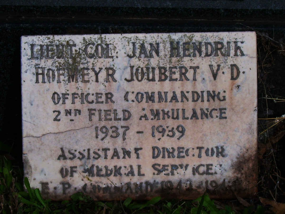 JOUBERT Jan Hendrik Hofmeyr 1879-1942