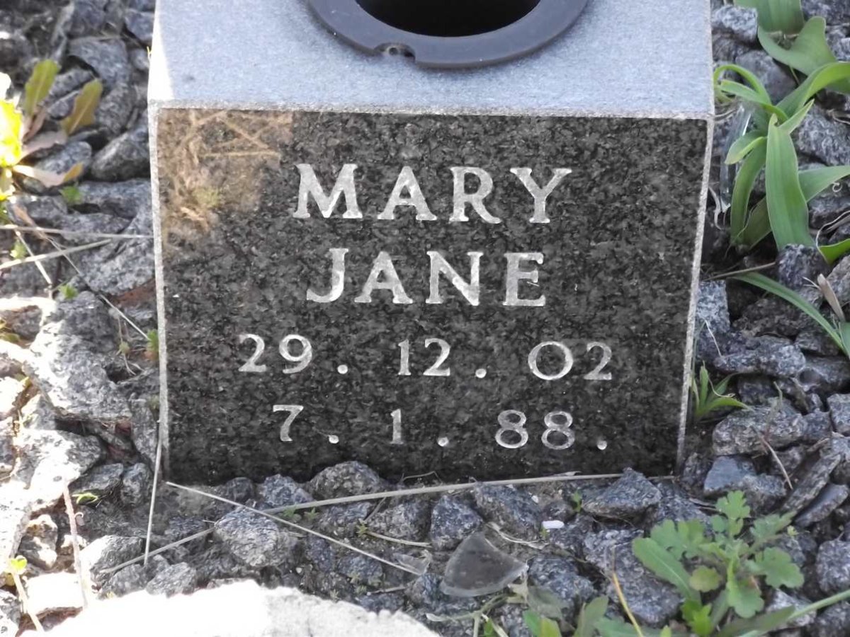 JENNER Mary Jane 1902-1988