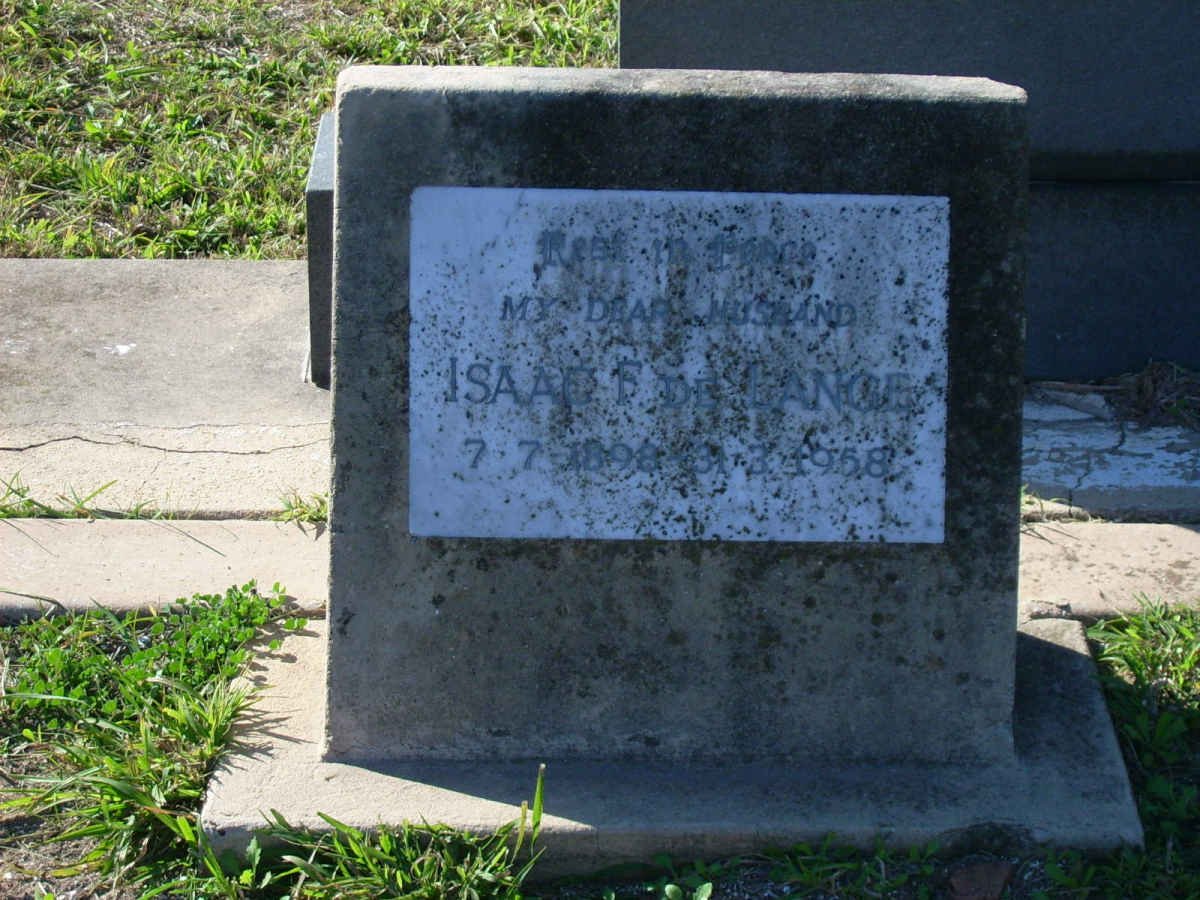 LANGE Isaac F., de  1898-1958