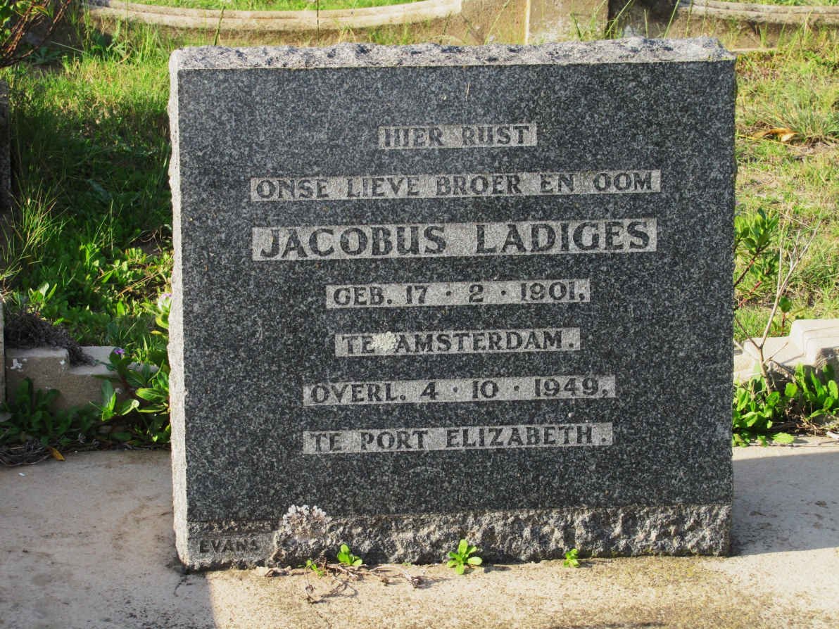 LADIGES Jacobus 1901-1949