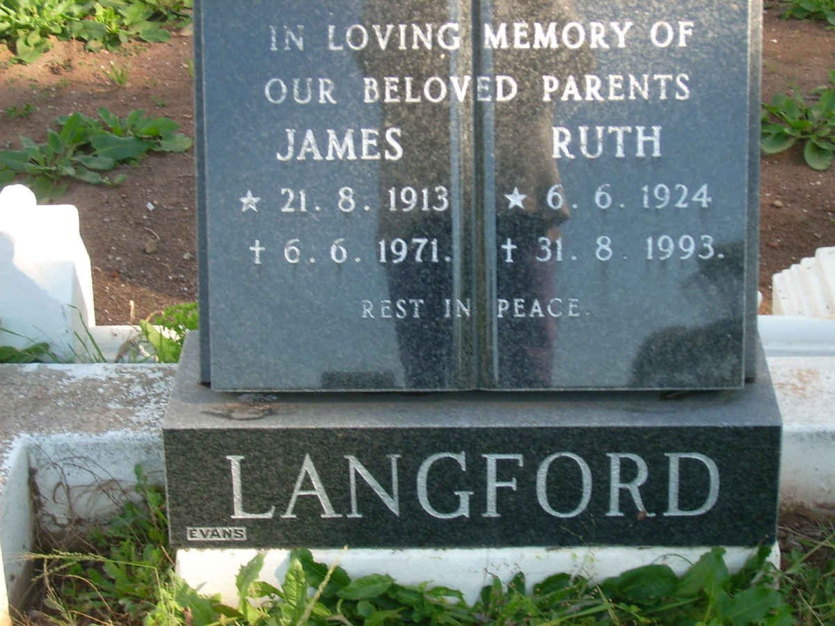 LANGFORD James 1913-1971 &amp; Ruth 1924-1993