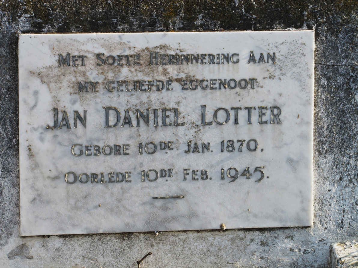 LOTTER Jan Daniel 1870-1945