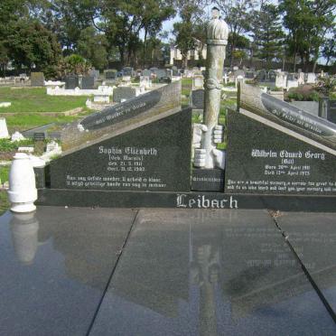 LIEBACH Wilhelm Edward Georg 1911-1975 &amp; Sophia Elizabeth MARAIS 1911-1982 
