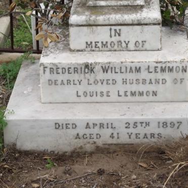 LEMMON Frederick William -1897