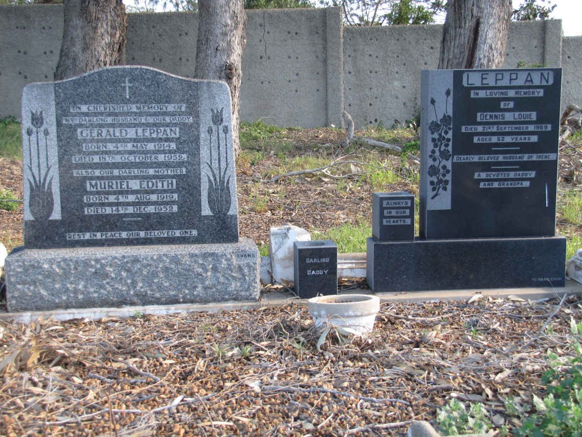 LEPPAN Gerald 1914-1952 &amp; Muriel Edith 1919-1952 :: LEPPAN Dennis Louie -1969