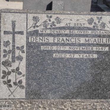 McAULIFFE Denis Francis -1947