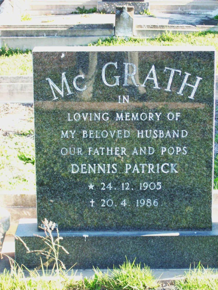 McGRATH Dennis Patrick 1905-1986