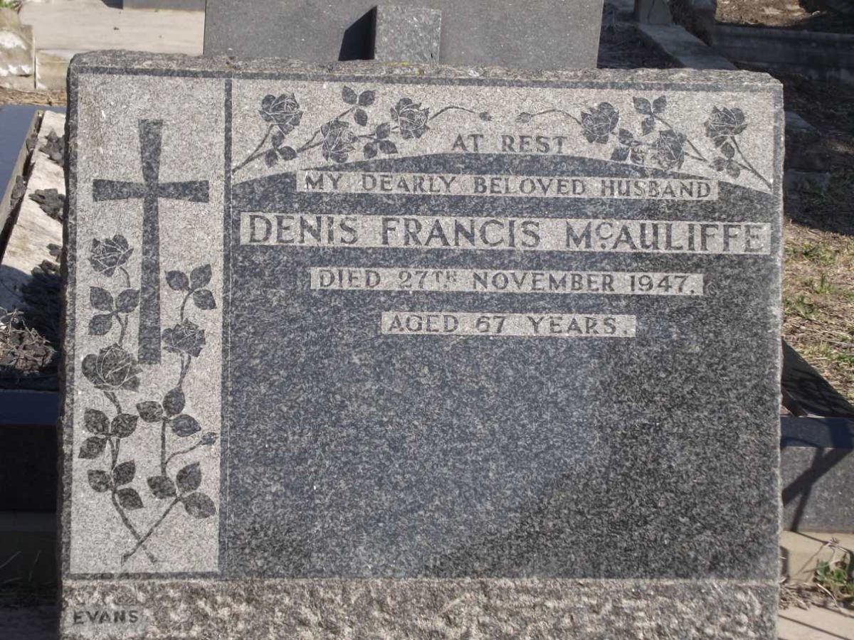 McAULIFFE Denis Francis -1947