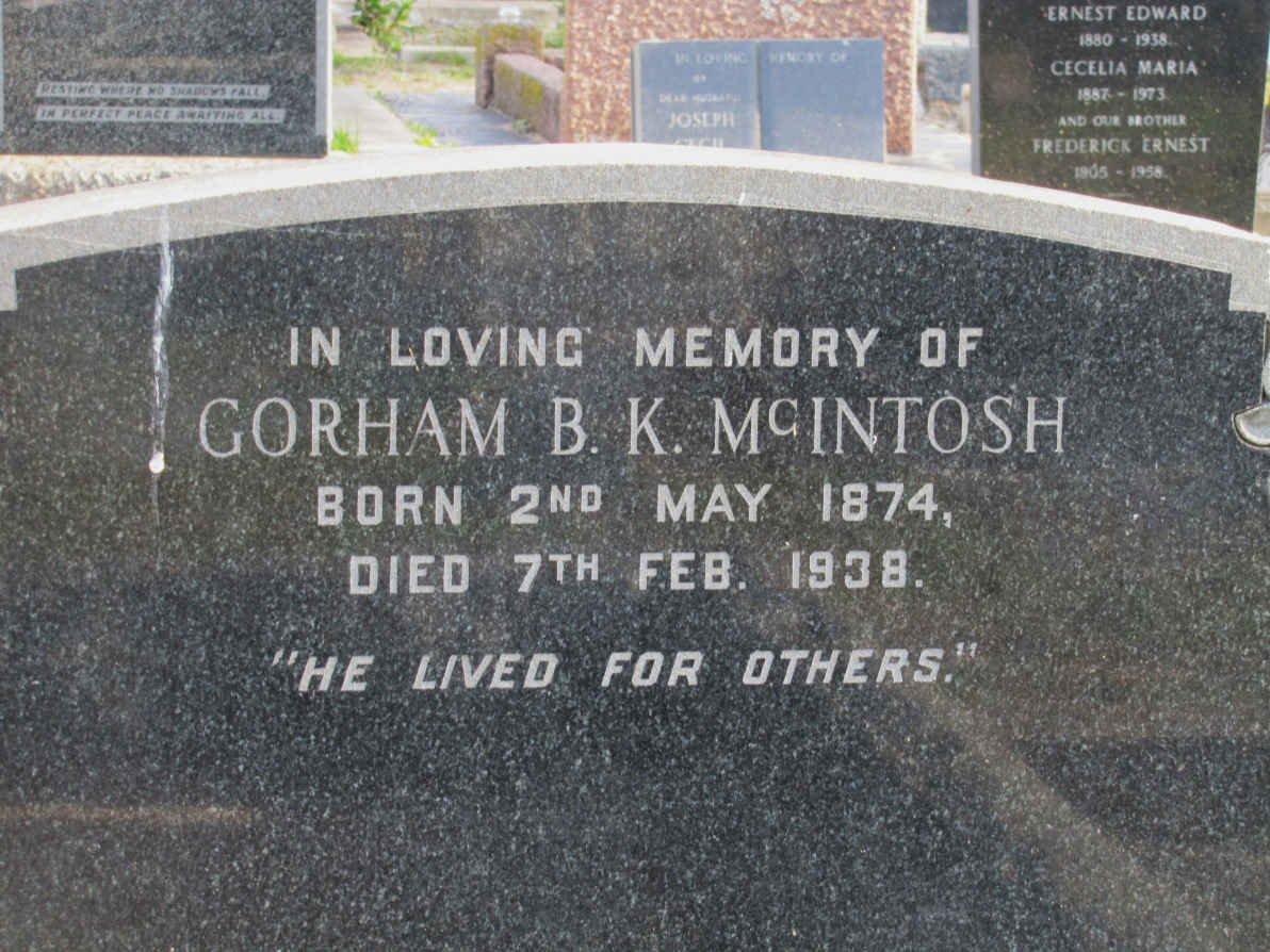 McINTOSH Gorham B.K. 1874-1938