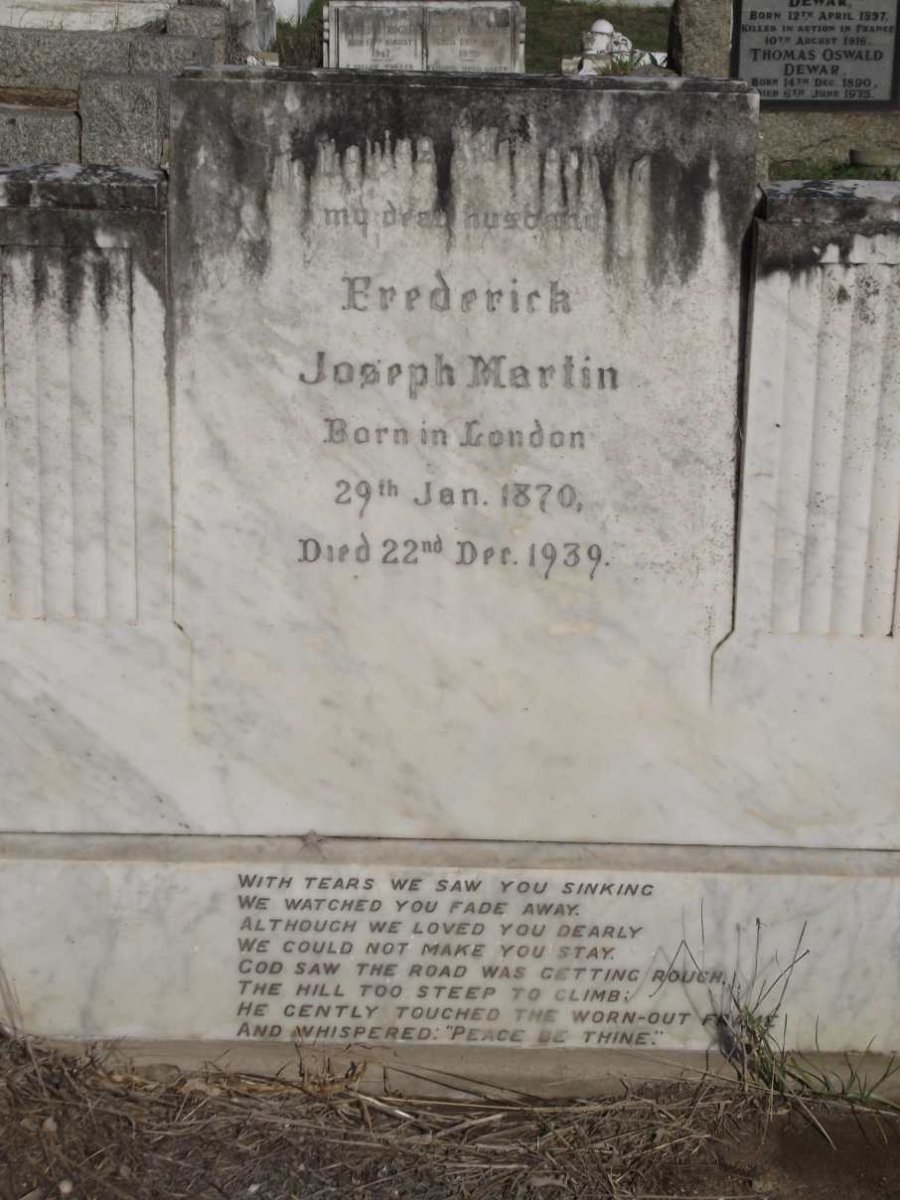 MARTIN Frederick Joseph 1870-1939