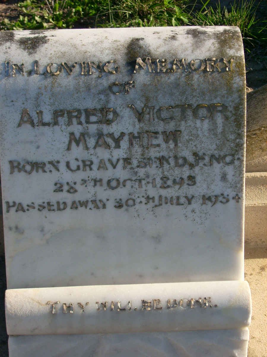 MAYHEW Alfred Victor 1893-1934