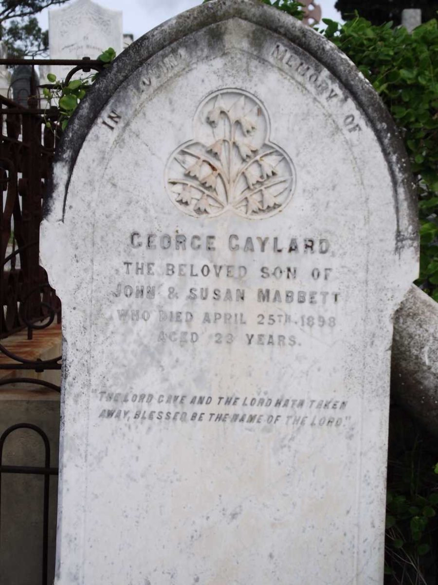 MABBETT George Gaylard -1898