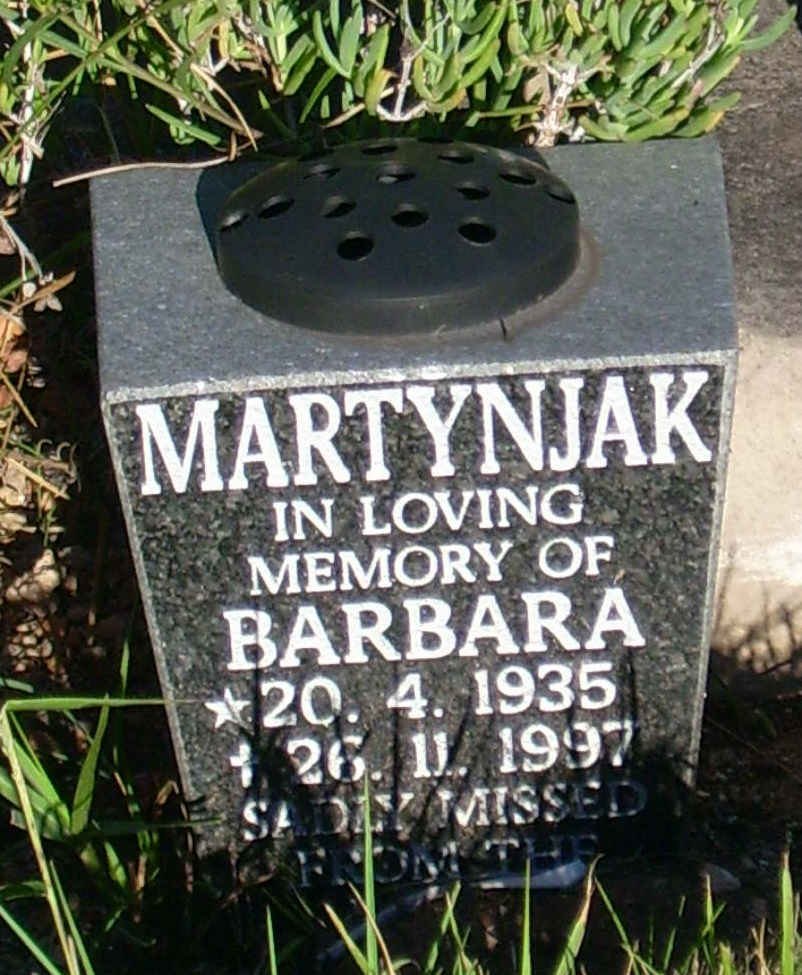 MARTYNJAK Barbara 1935-1997