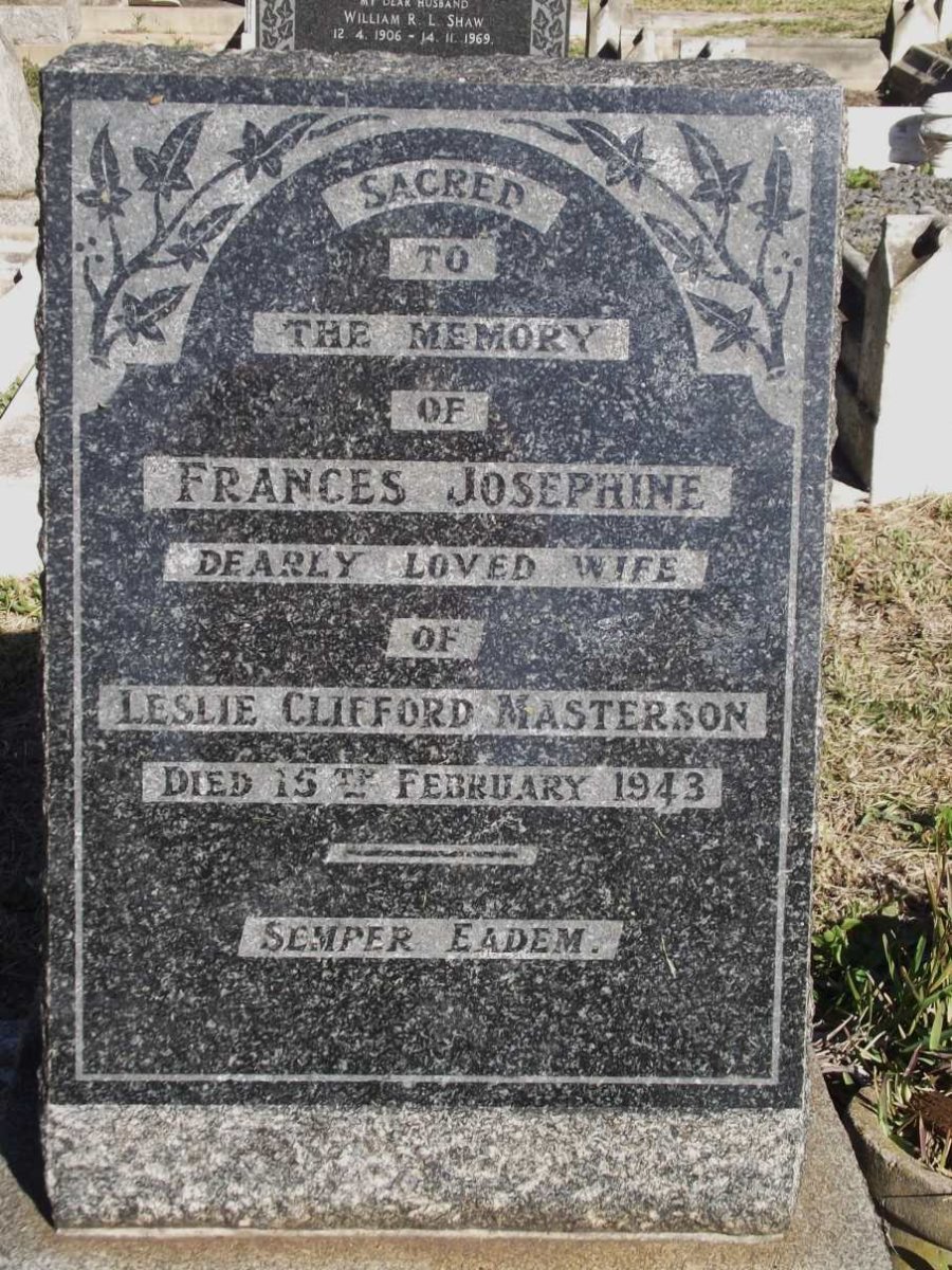 MASTERSON Frances Josephine -1943