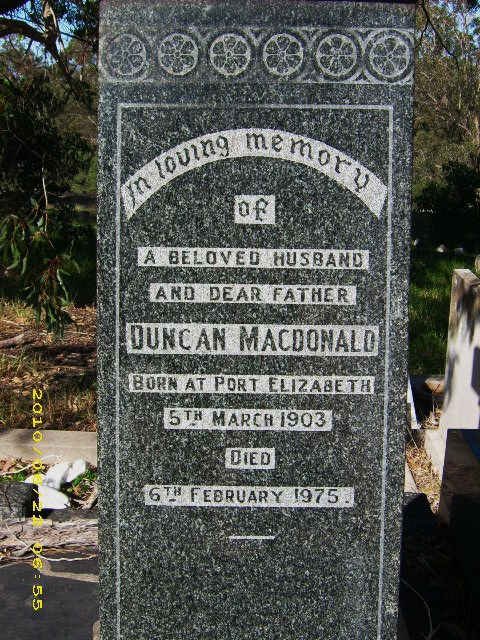 MACDONALD Duncan 1903-1975