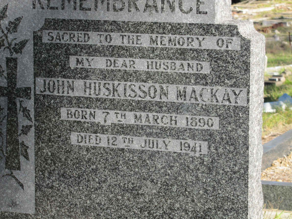 MACKAY John Huskisson 1890-1941