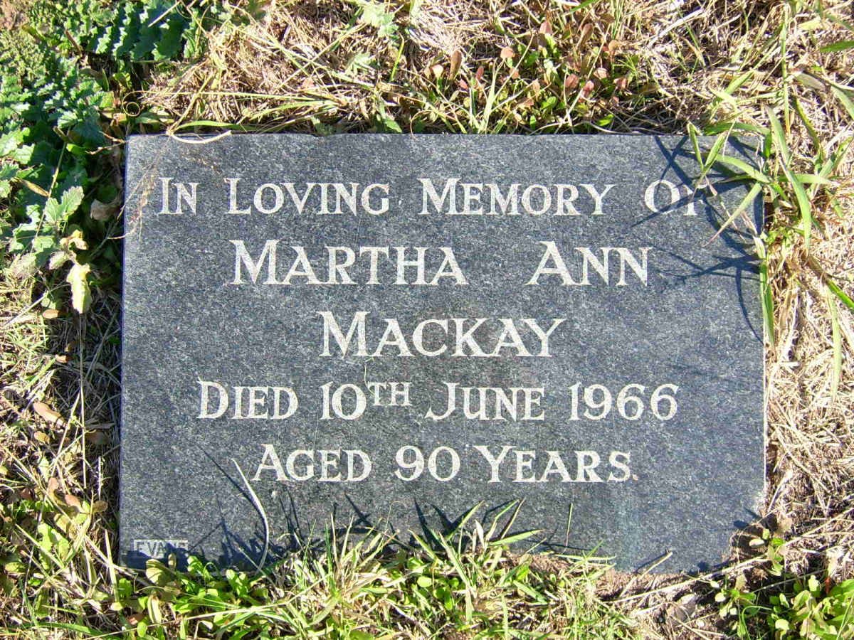 MACKAY Martha Ann -1966