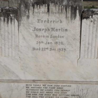 MARTIN Frederick Joseph 1870-1939