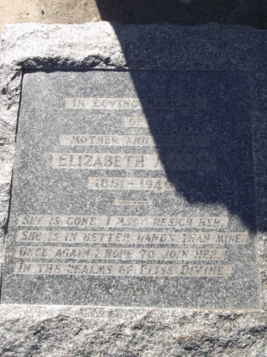 MASON Elizabeth 1851-1940