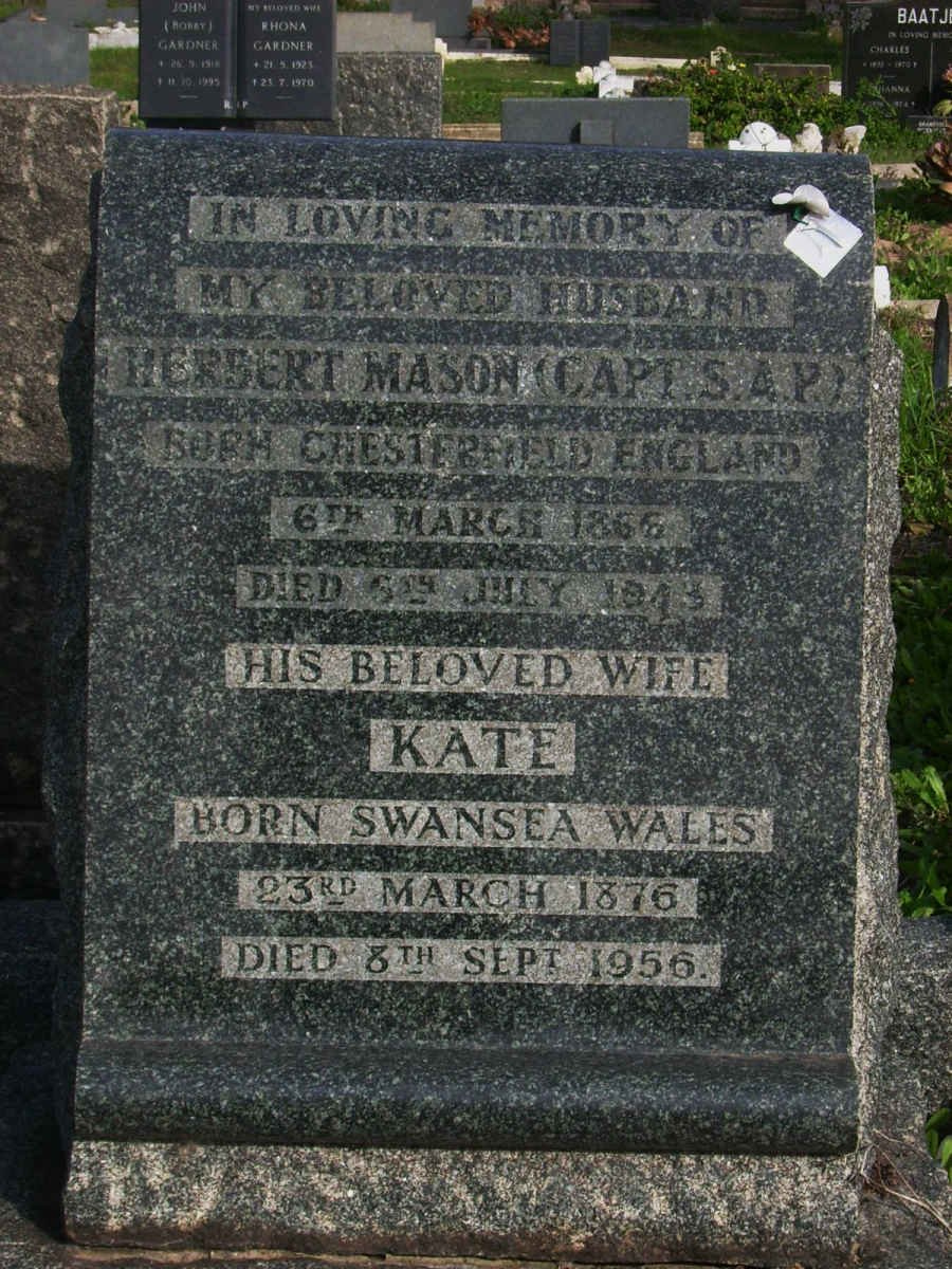 MASON Herbert 1866-1943 &amp; Kate 1876-1956