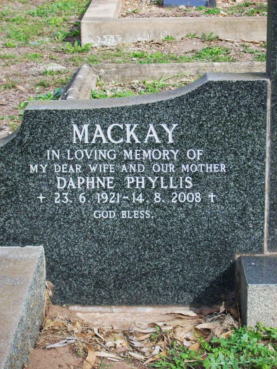 MACKAY Daphne Phyllis 1921-2008