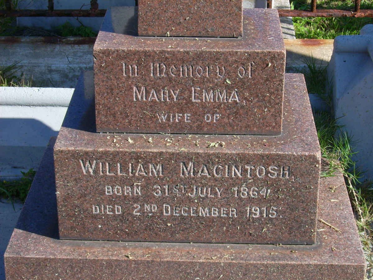 MACINTOSH Mary Emma 1864-1915