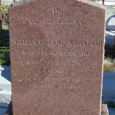 MACINTOSH William Cheyne 1905-1940