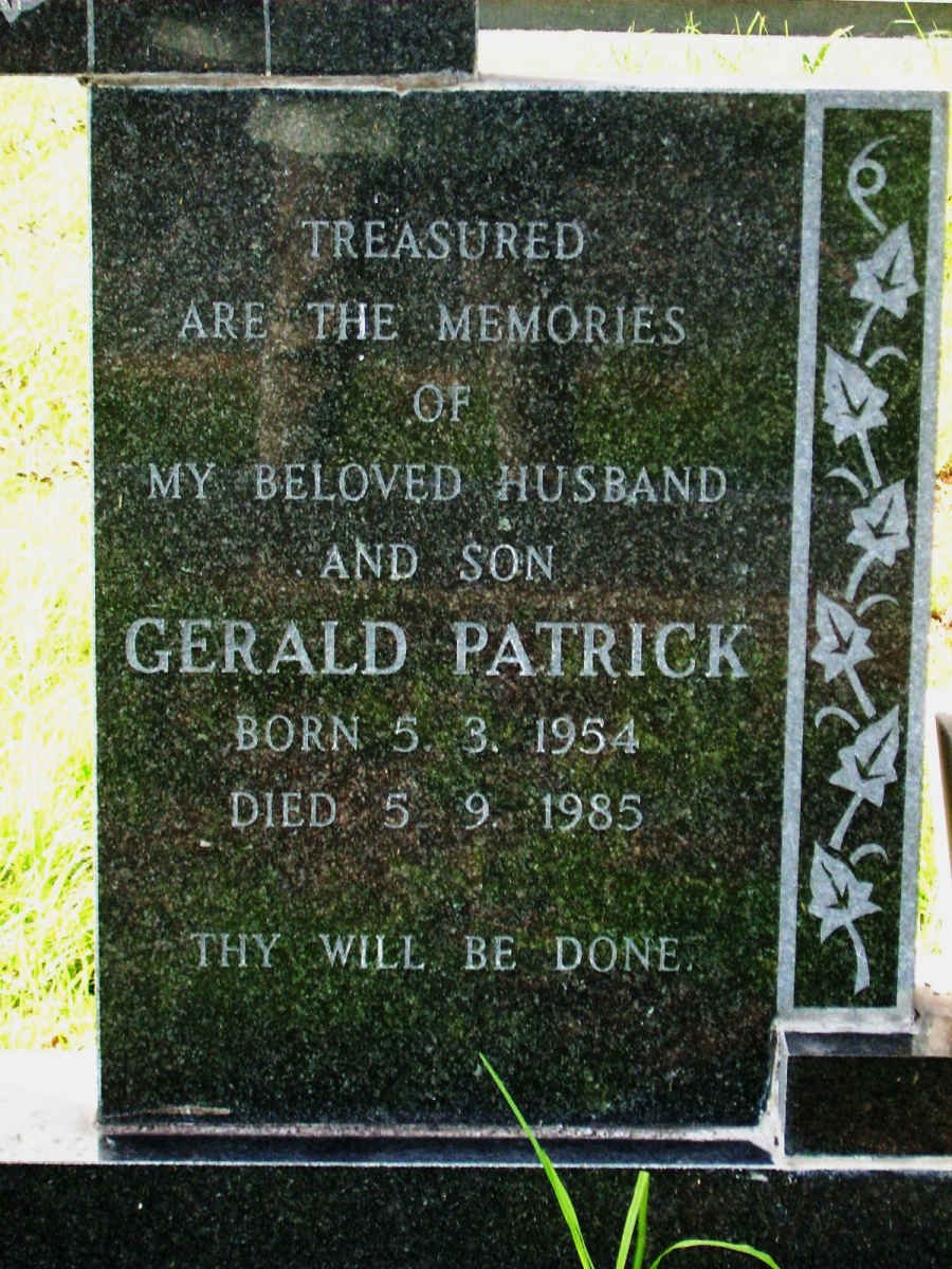 MALGAS Gerald Patrick 1954-1985