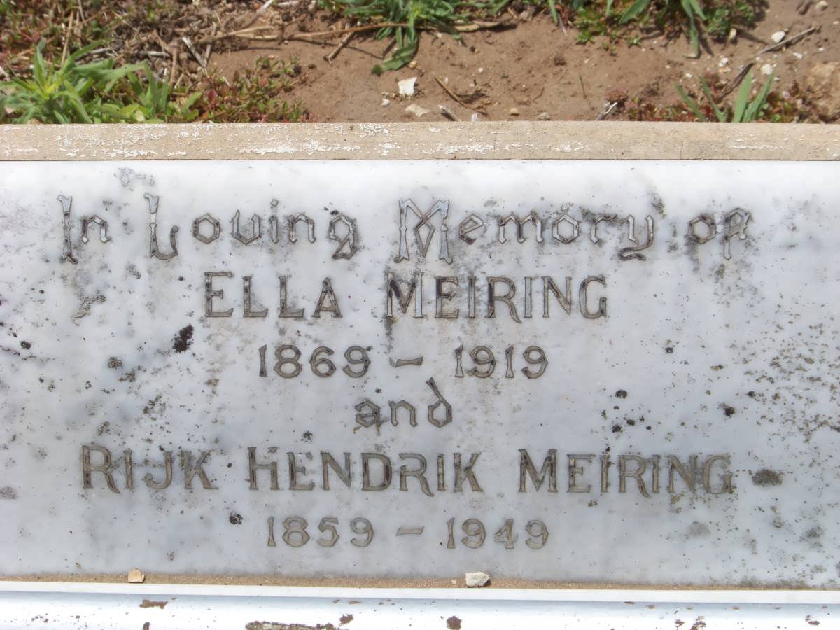 MEIRING Rijk Hendrik 1859-1949 &amp; Ella 1869-1919