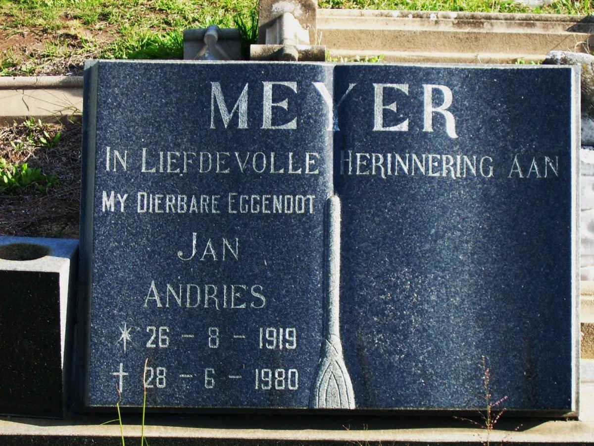 MEYER Jan Andries 1919-1980