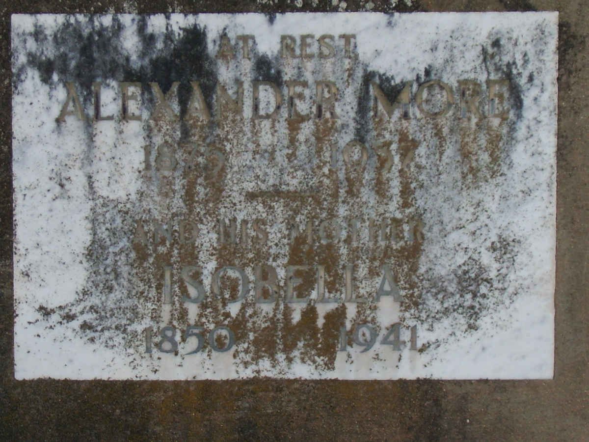 MORE Isobella 1850-1941 :: MORE Alexander 1875-1937