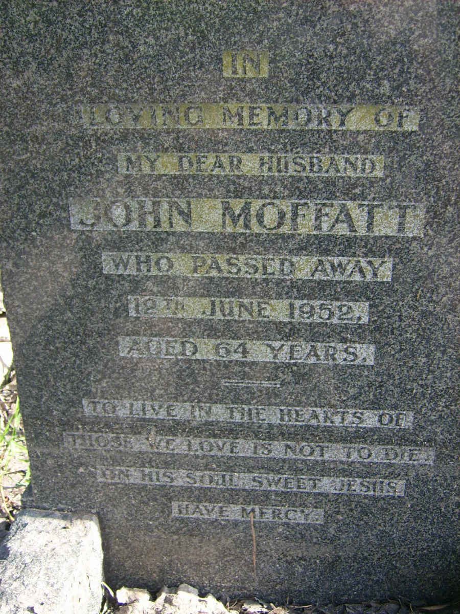 MOFFATT John -1952