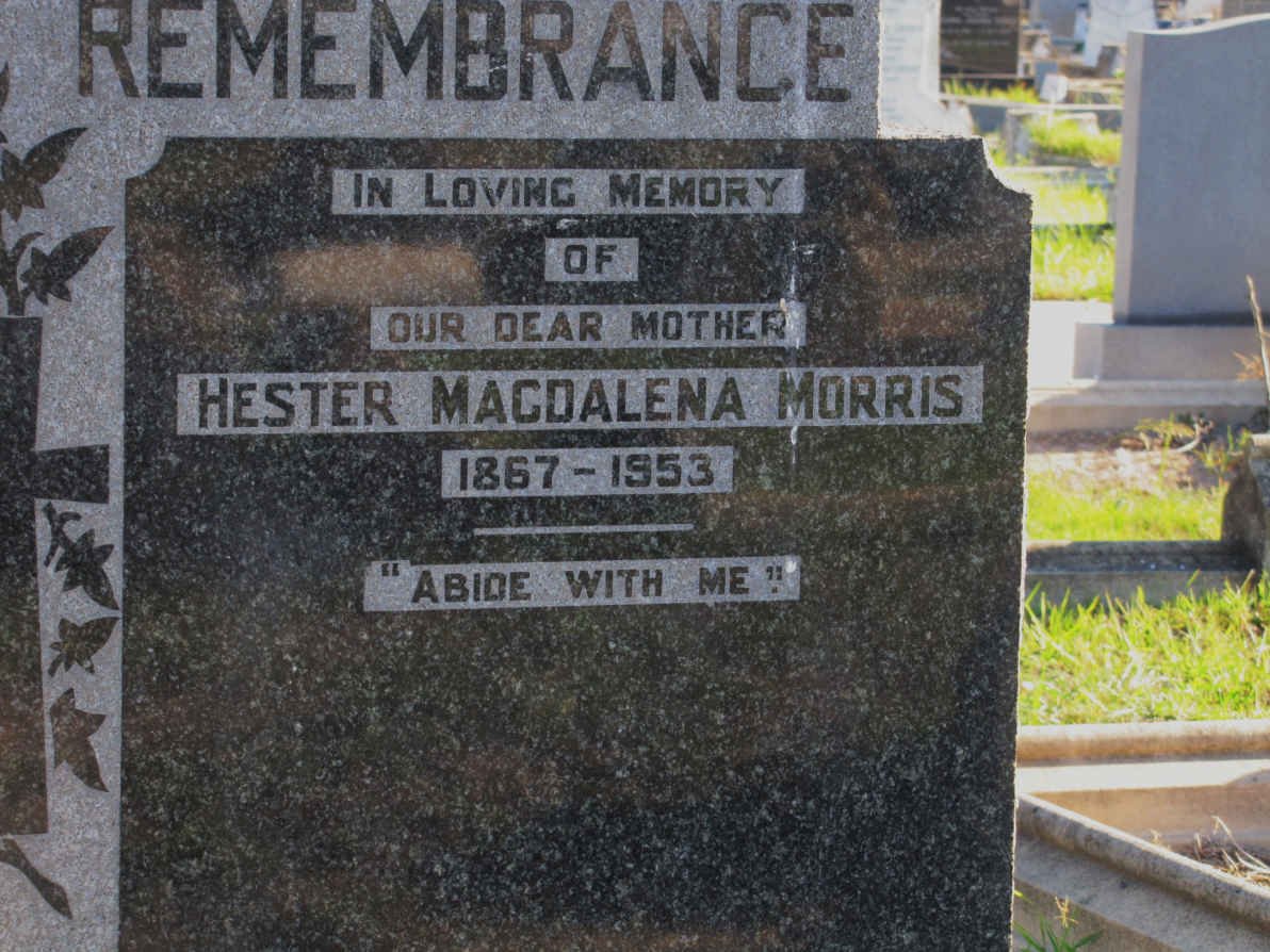 MORRIS Hester Magdalena 1867-1953