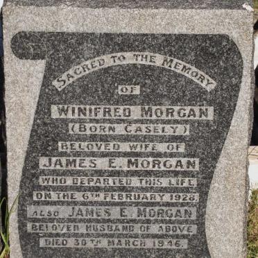 MORGAN James E. -1946 &amp; Winifred CASELY -1928