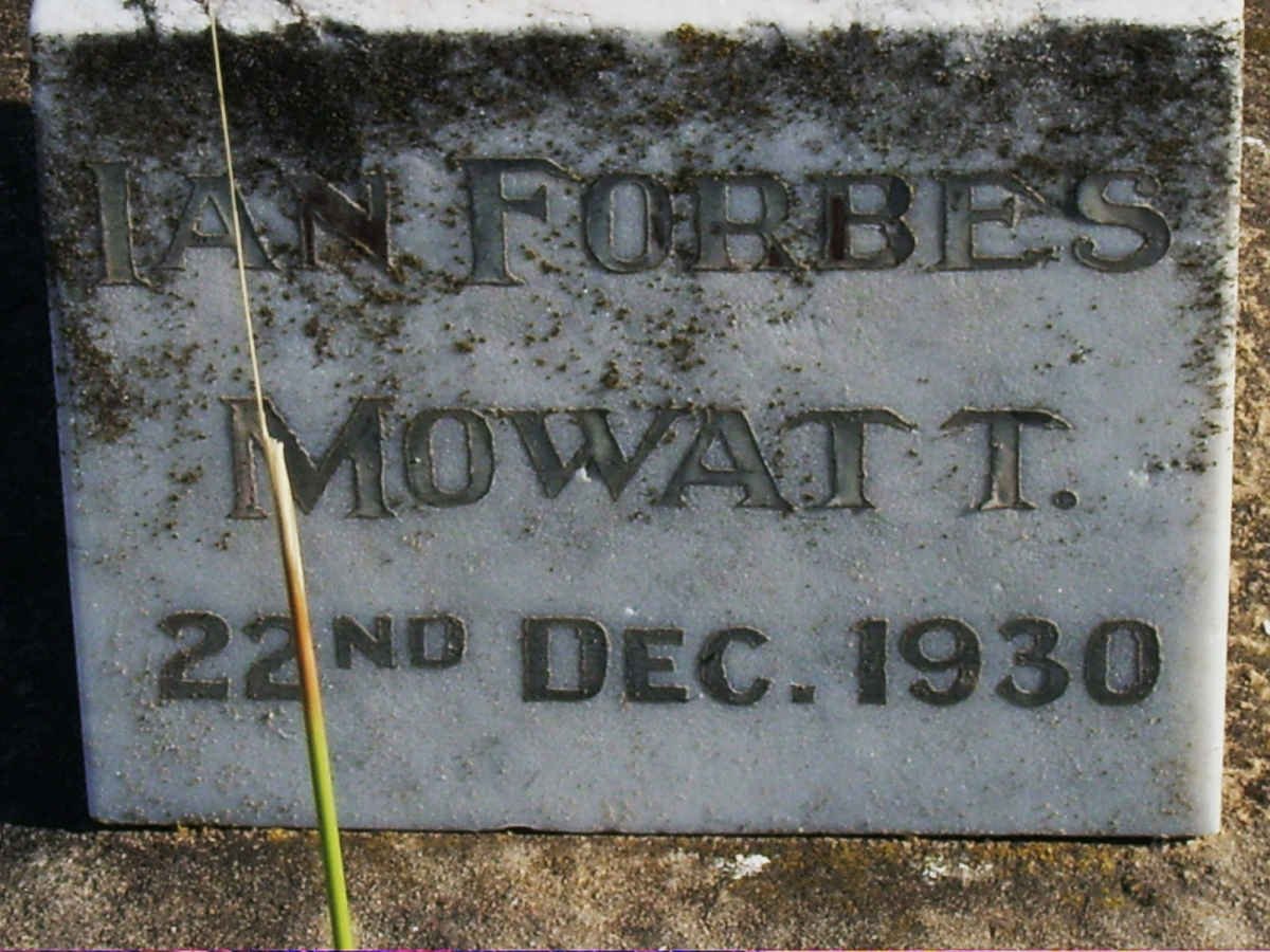 MOWATT Ian Forbes -1930