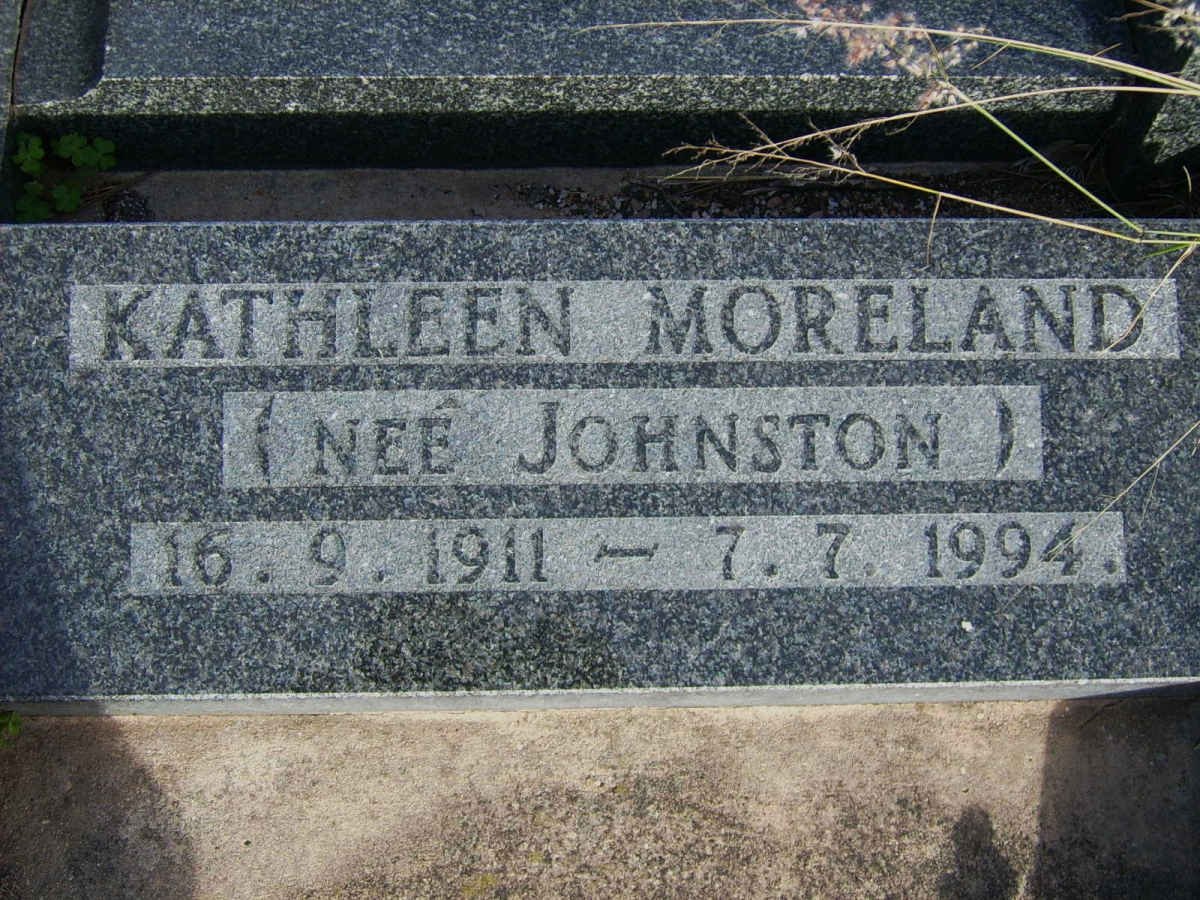 MORELAND Kathleen nee JOHNSTON 1911-1994