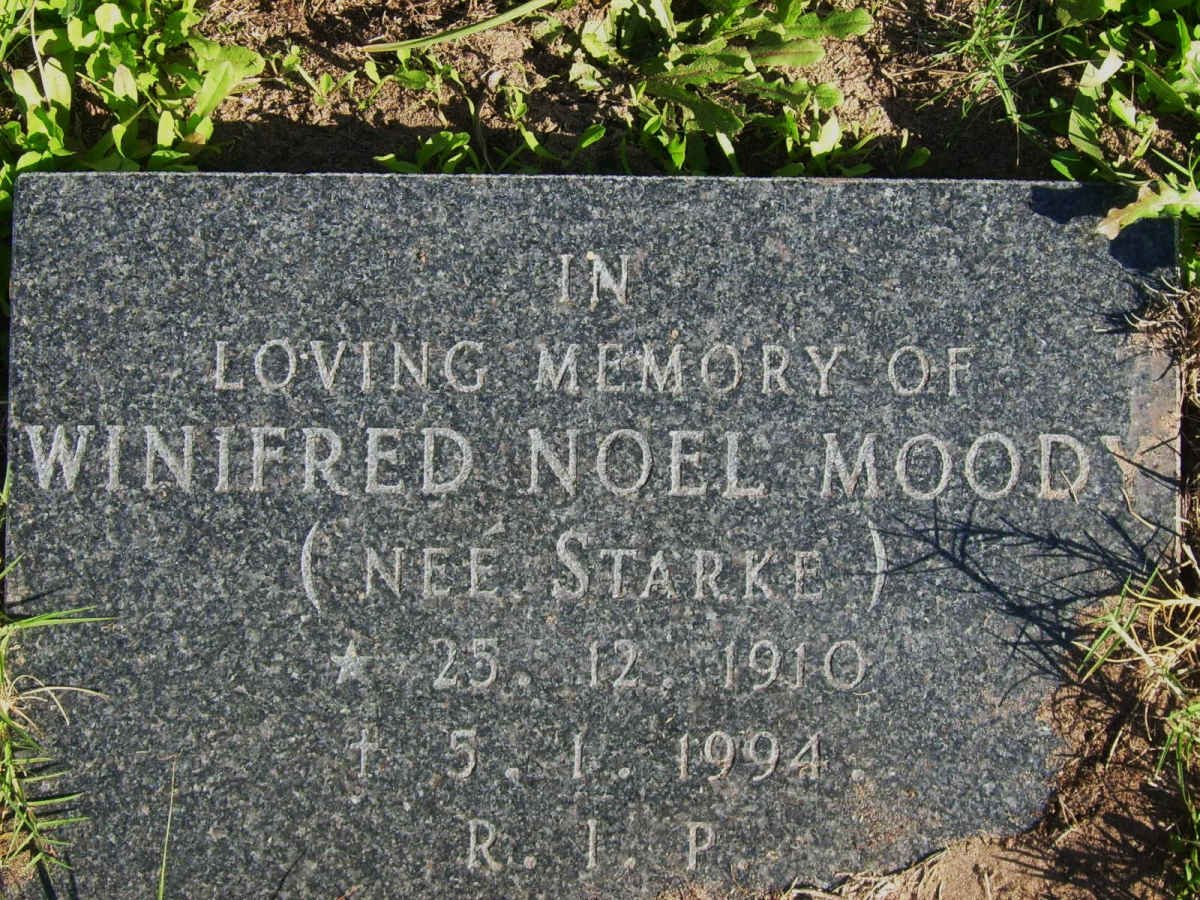 MOODY Winifred Noel nee STARKE 1910-1994