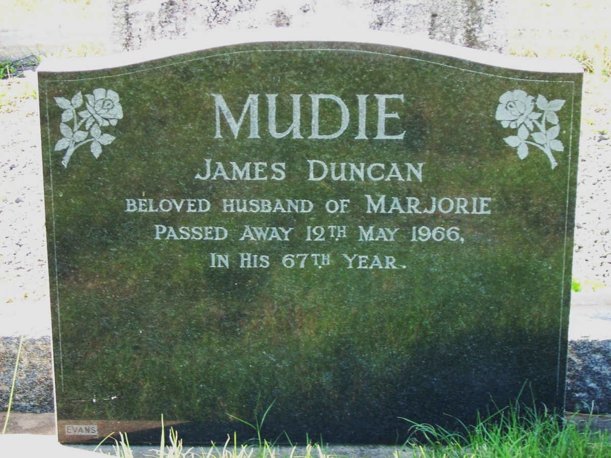 MUDIE James Duncan -1966