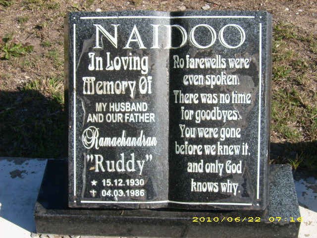 NAIDOO Ramachandran 1930-1986